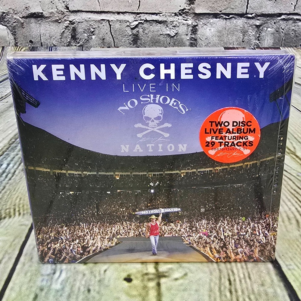 KENNY CHESNEY Live in No Shoes Nation 2 Disc Live Album w/ 29 Tracks - New